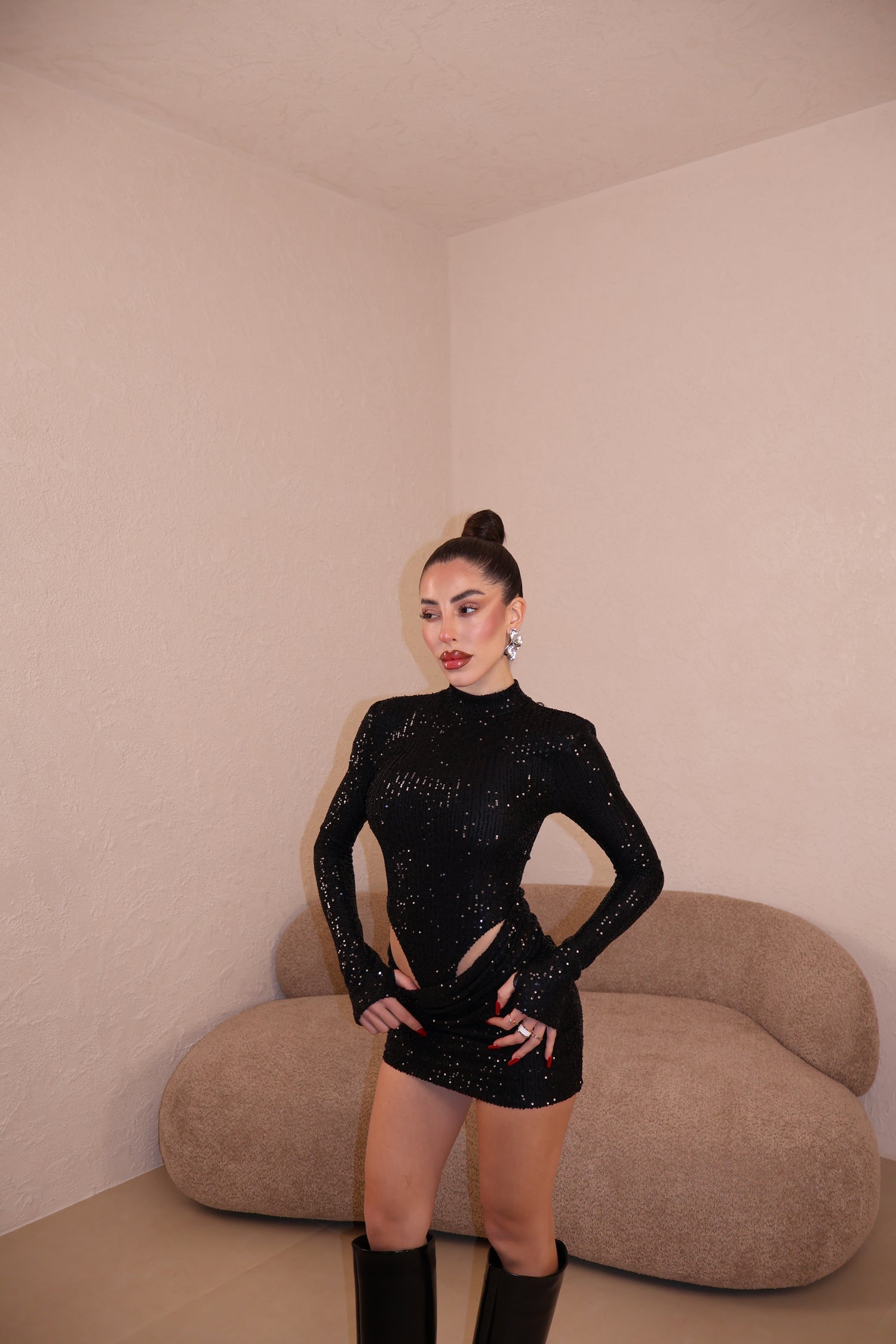 Abito Musa Paillettes black