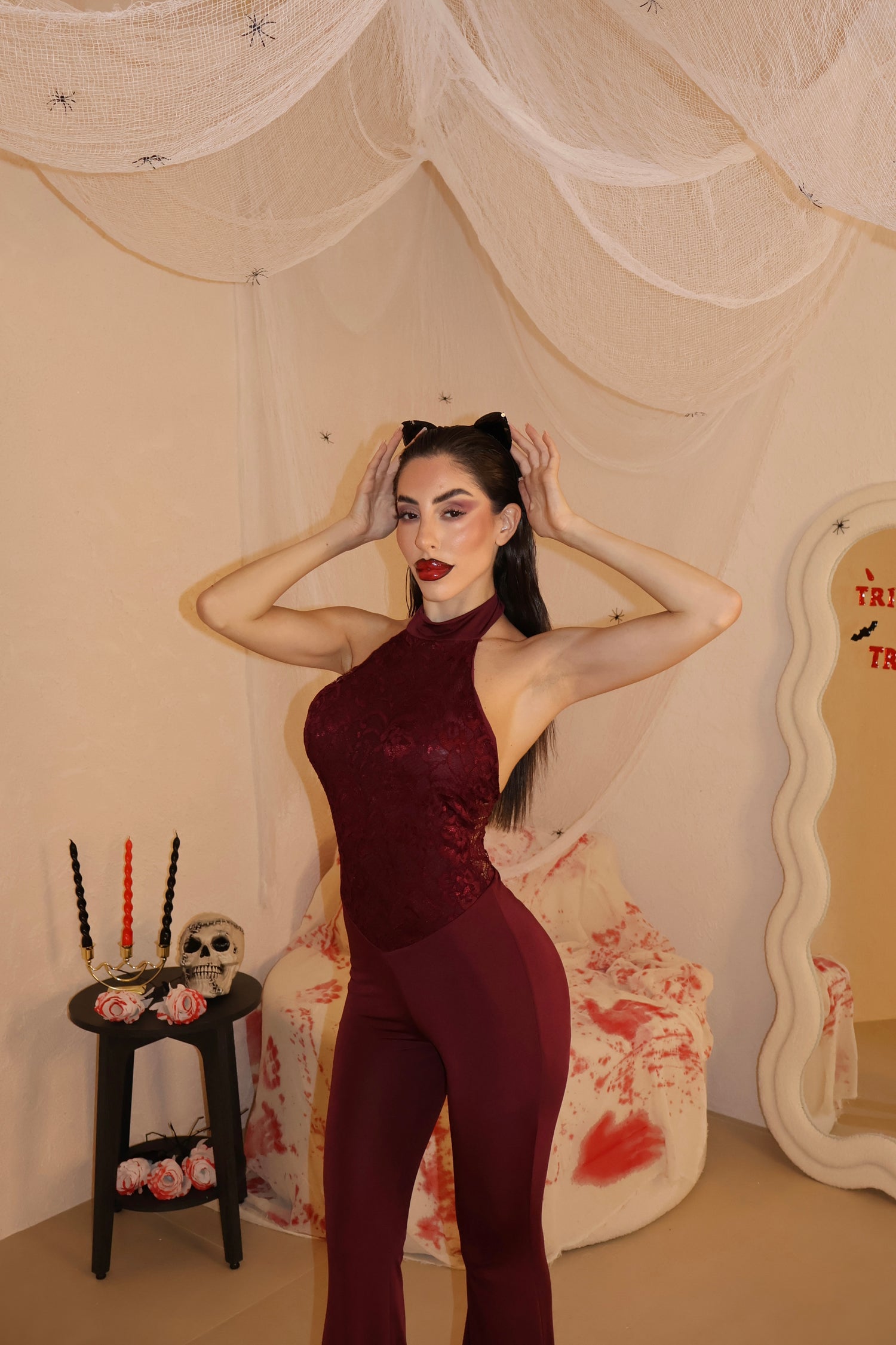 Jumpsuit Karoline bordeaux