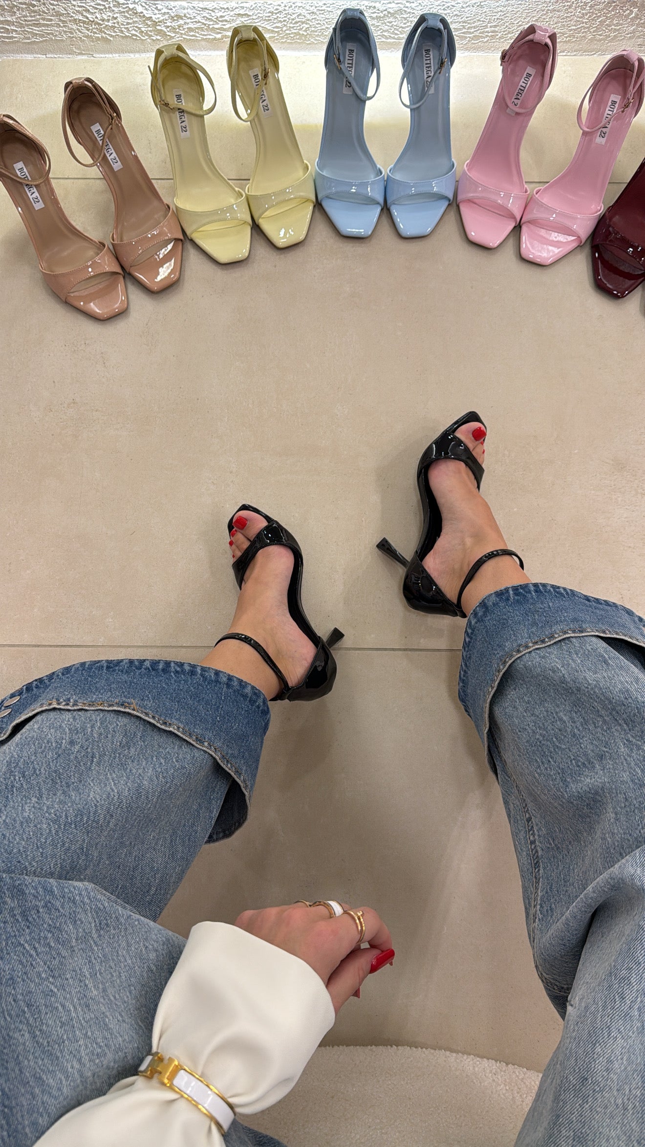 Sandali Bottega black