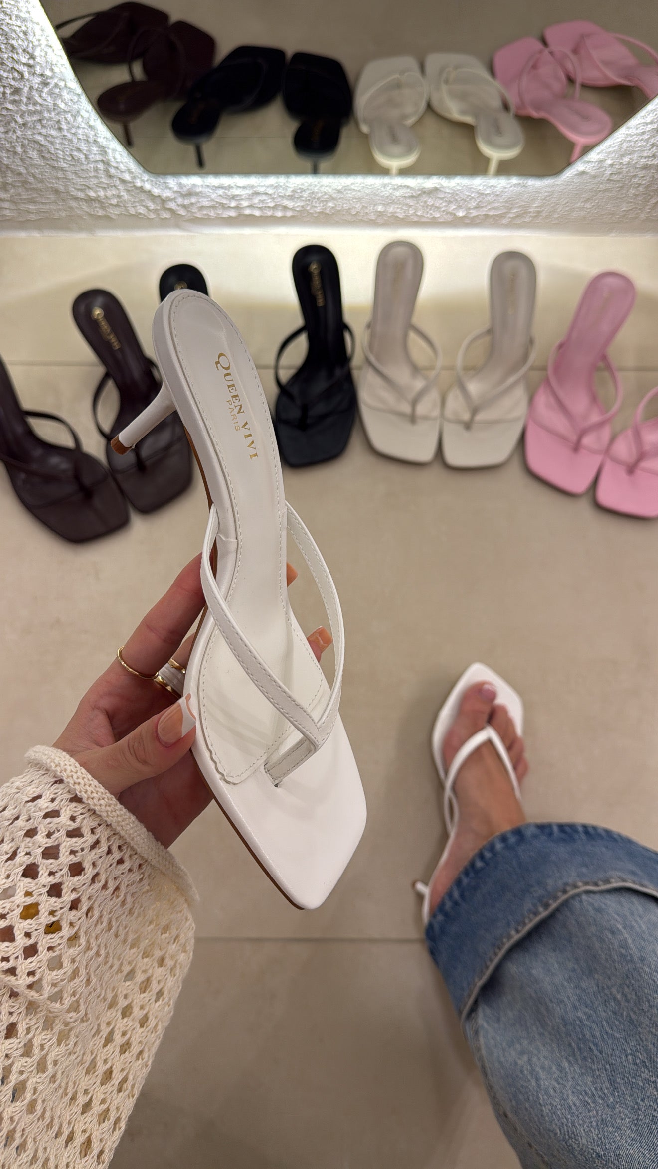 Infradito Kendall white