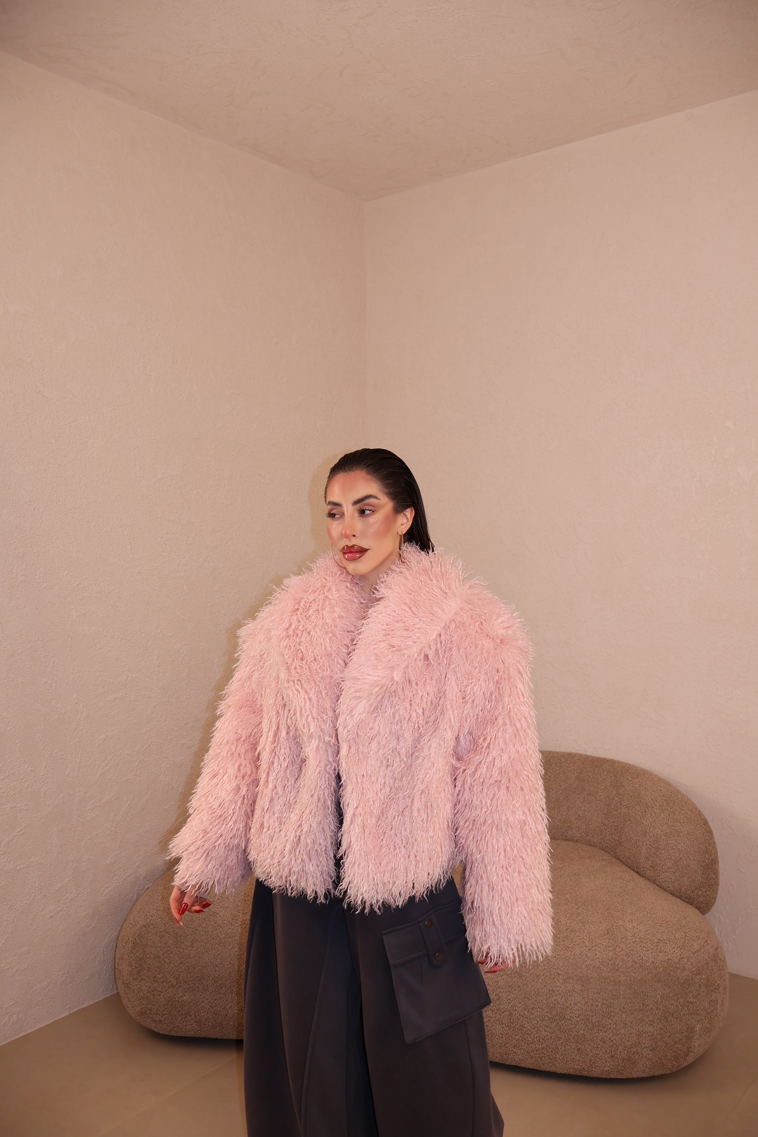 PRE-ORDER Pelliccia Mongolia pink