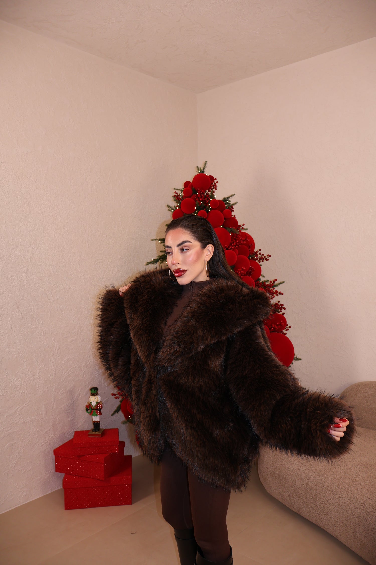 Pelliccia Courmayeur choco