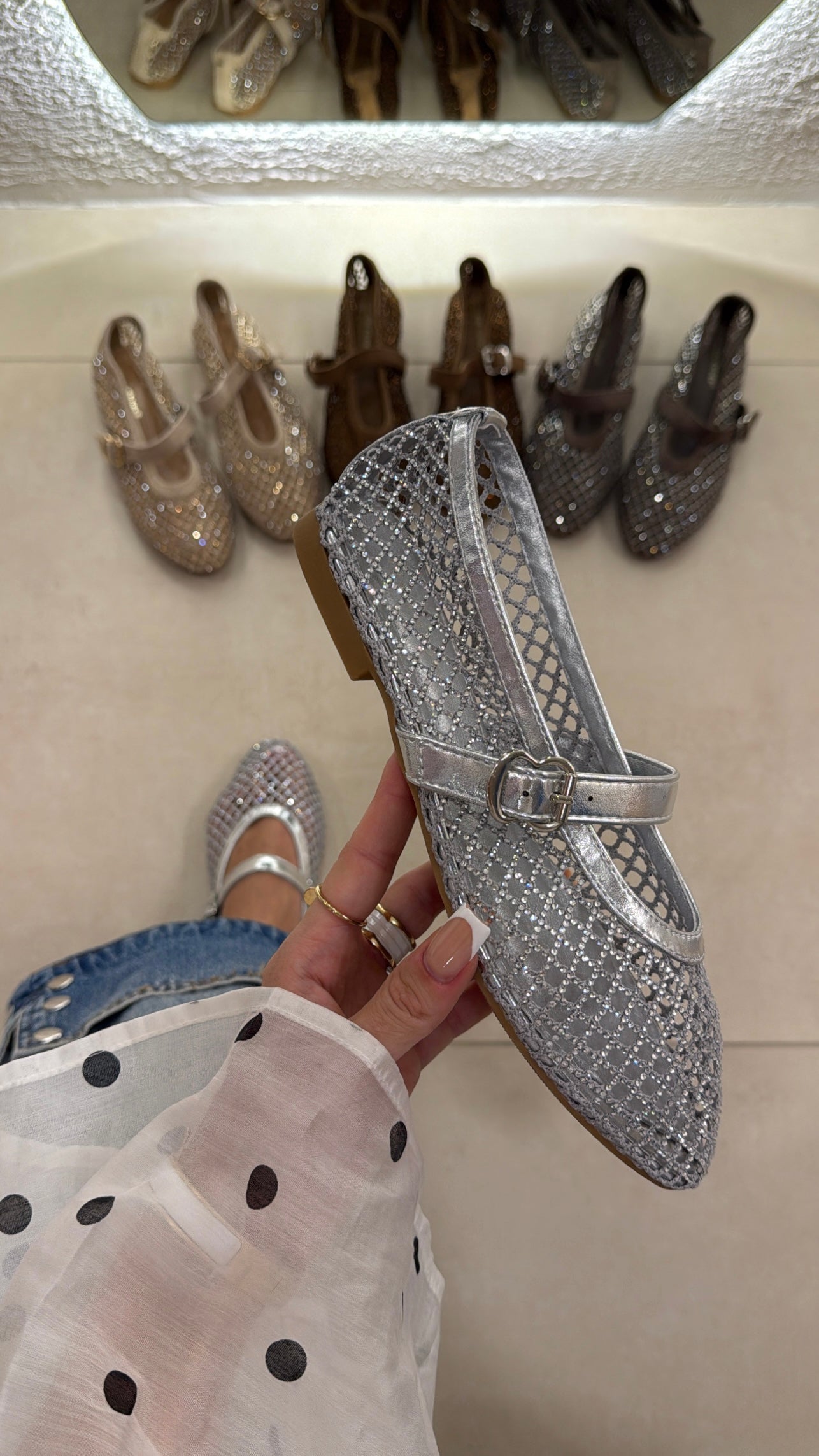 Ballet Flats silver