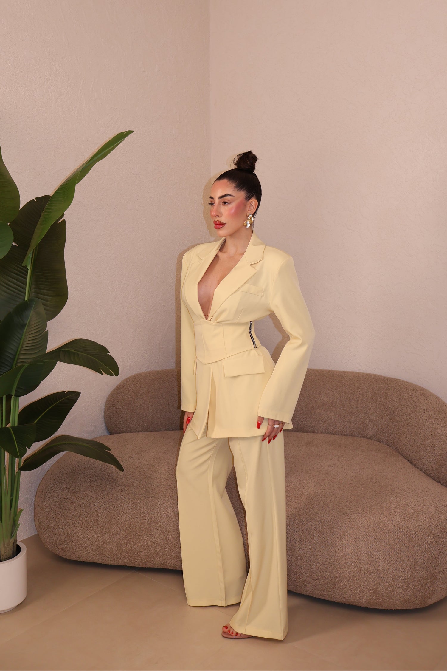 Tailleur Corset jaune