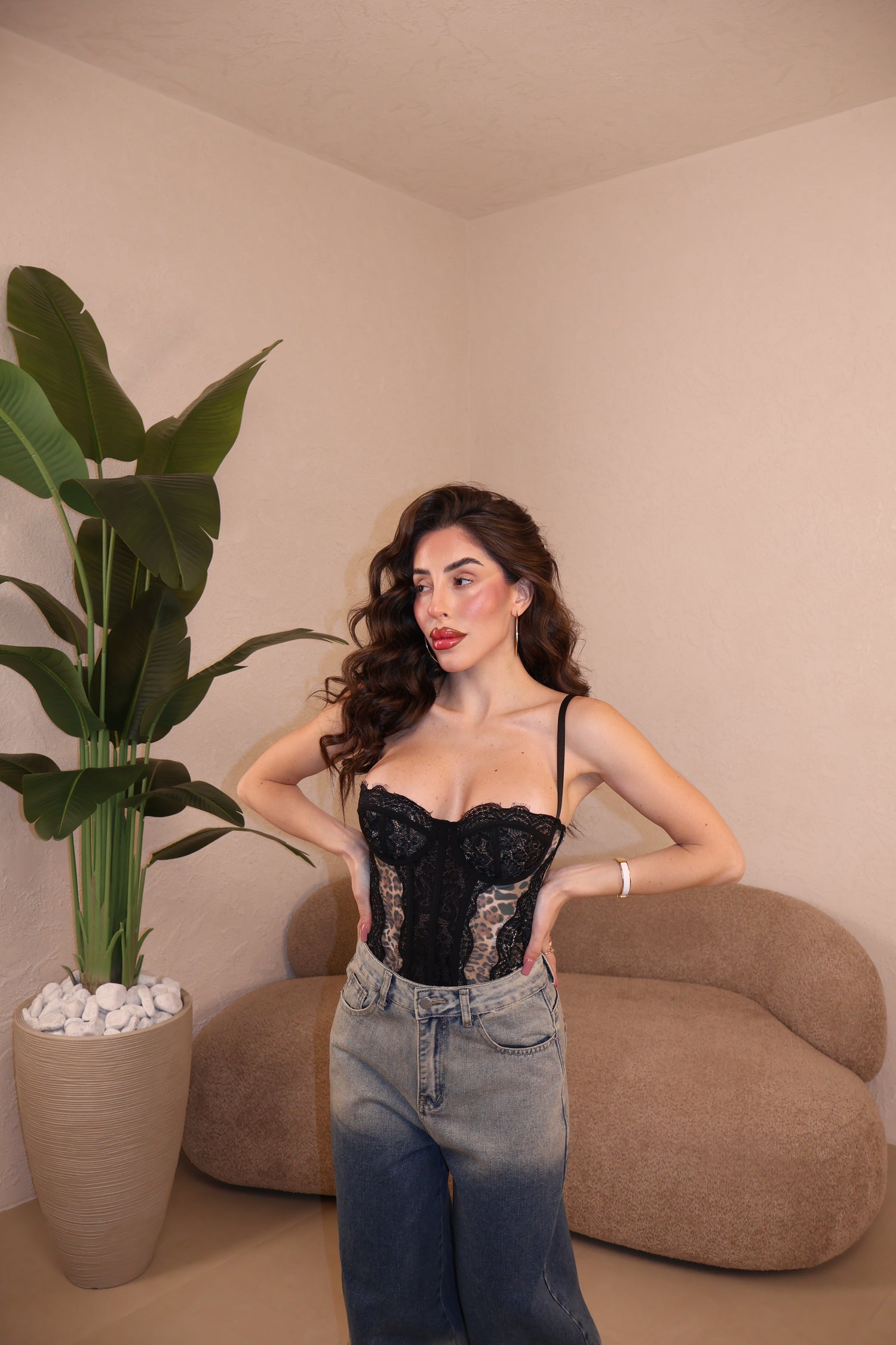 Corset Pizzo maculato