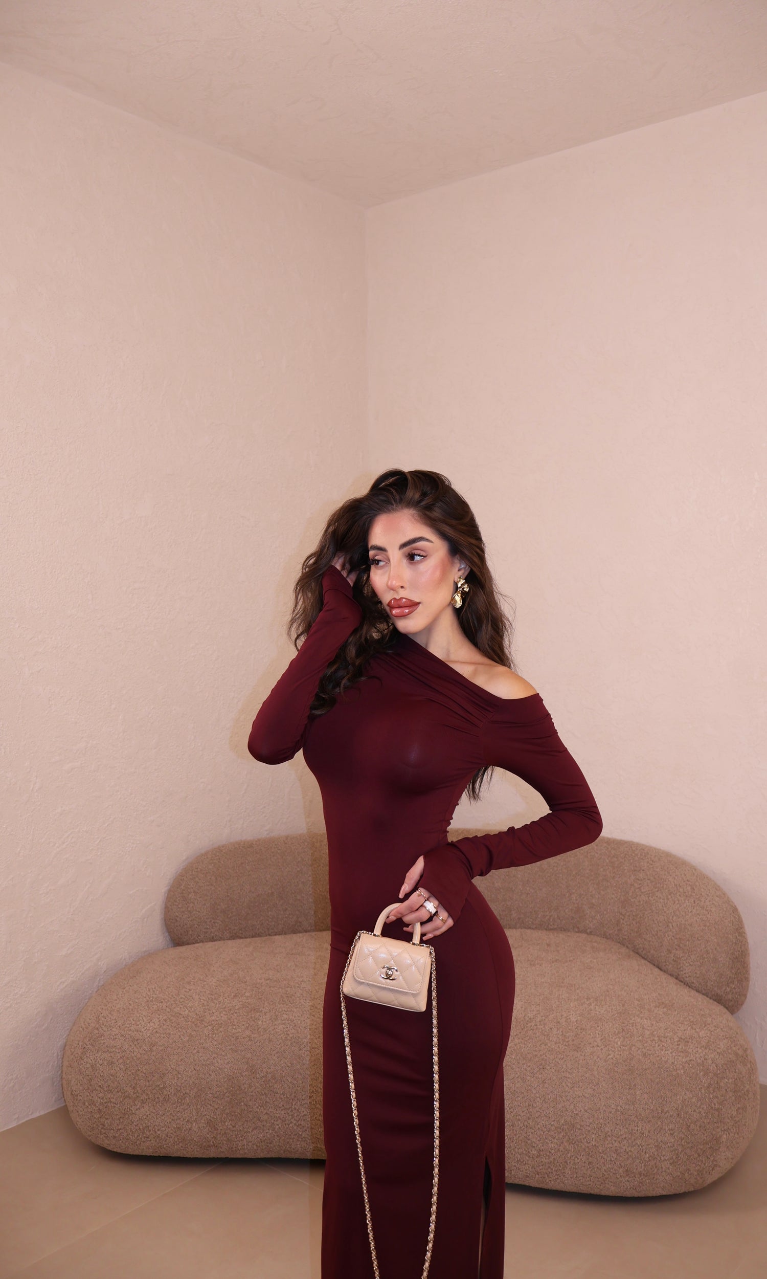 Abito Kim bordeaux