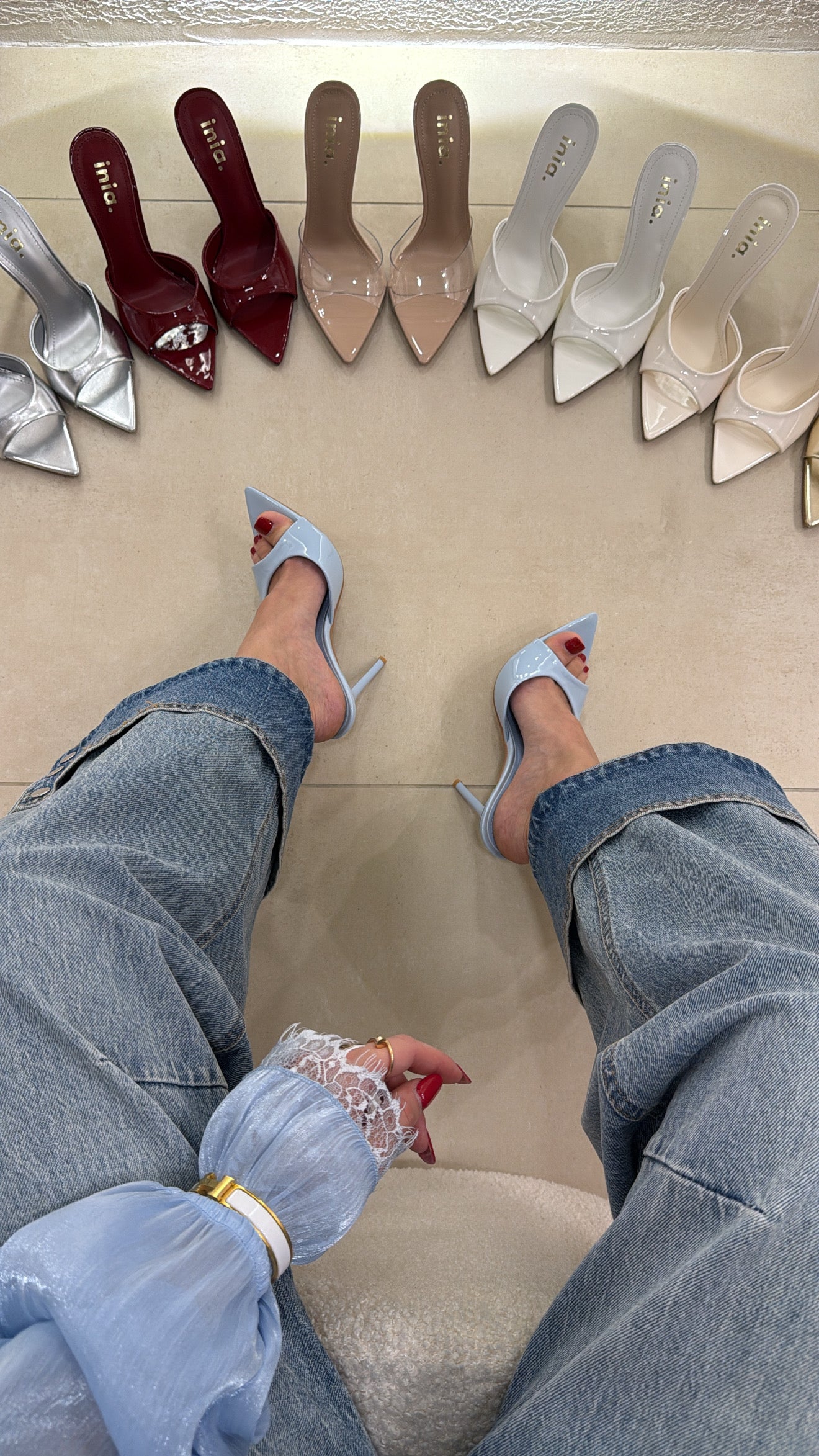 Mules Paris celeste