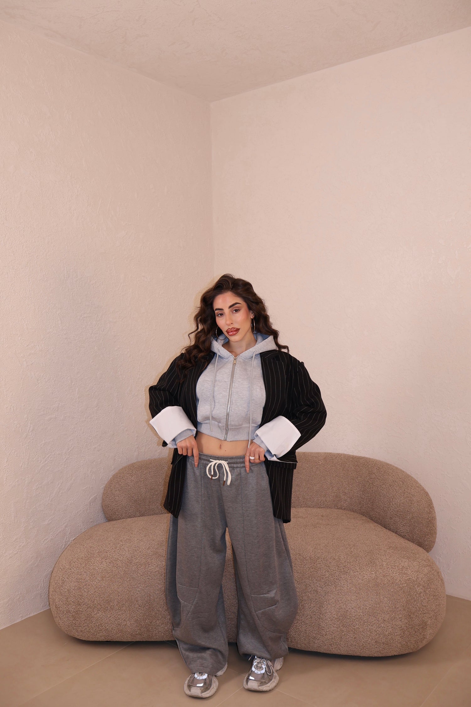 Pantaloni Tuta balloon grey