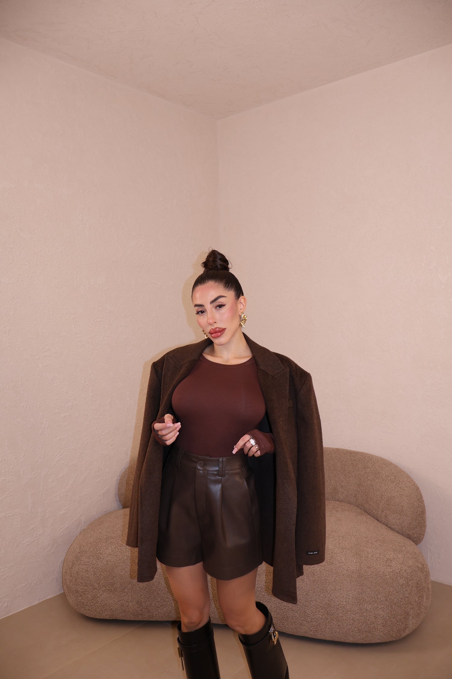 Shorts Similpelle CHOCO