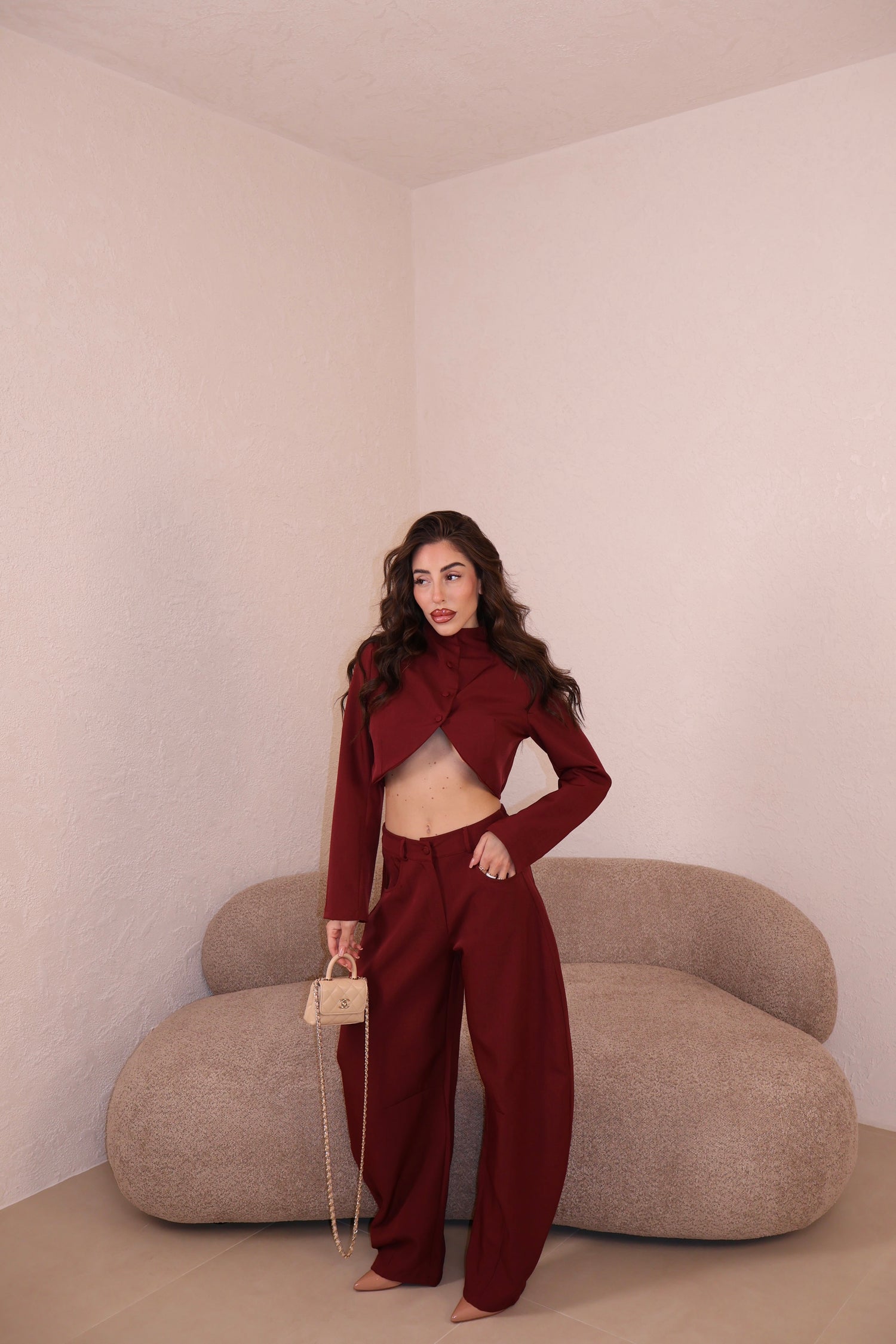 Tailleur Charlotte bordeaux