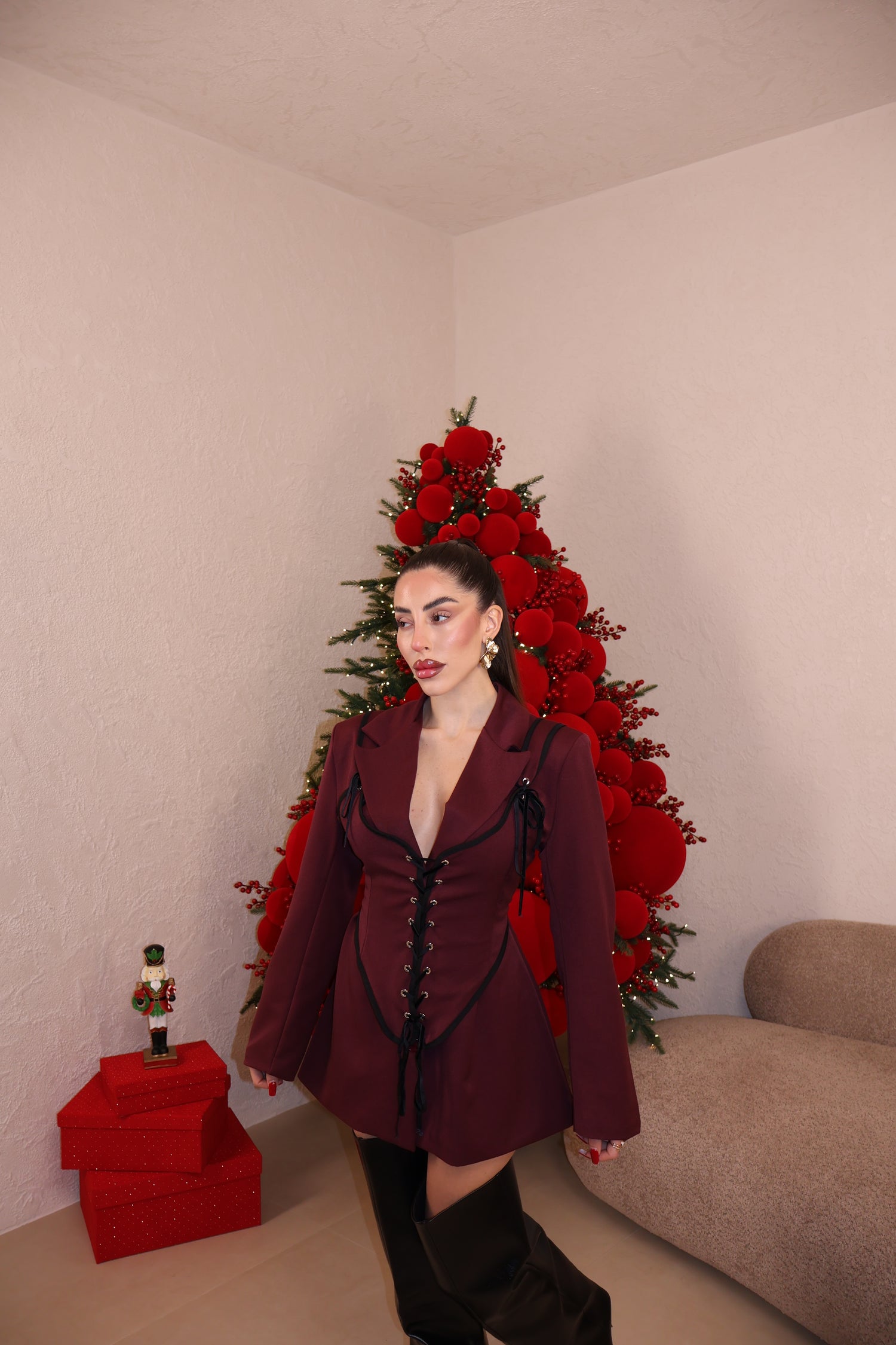 Blazer Corset bordeaux