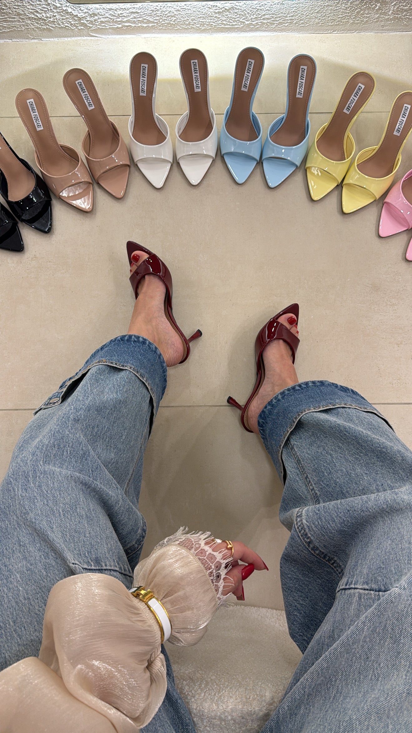 Mules Nina bordeaux