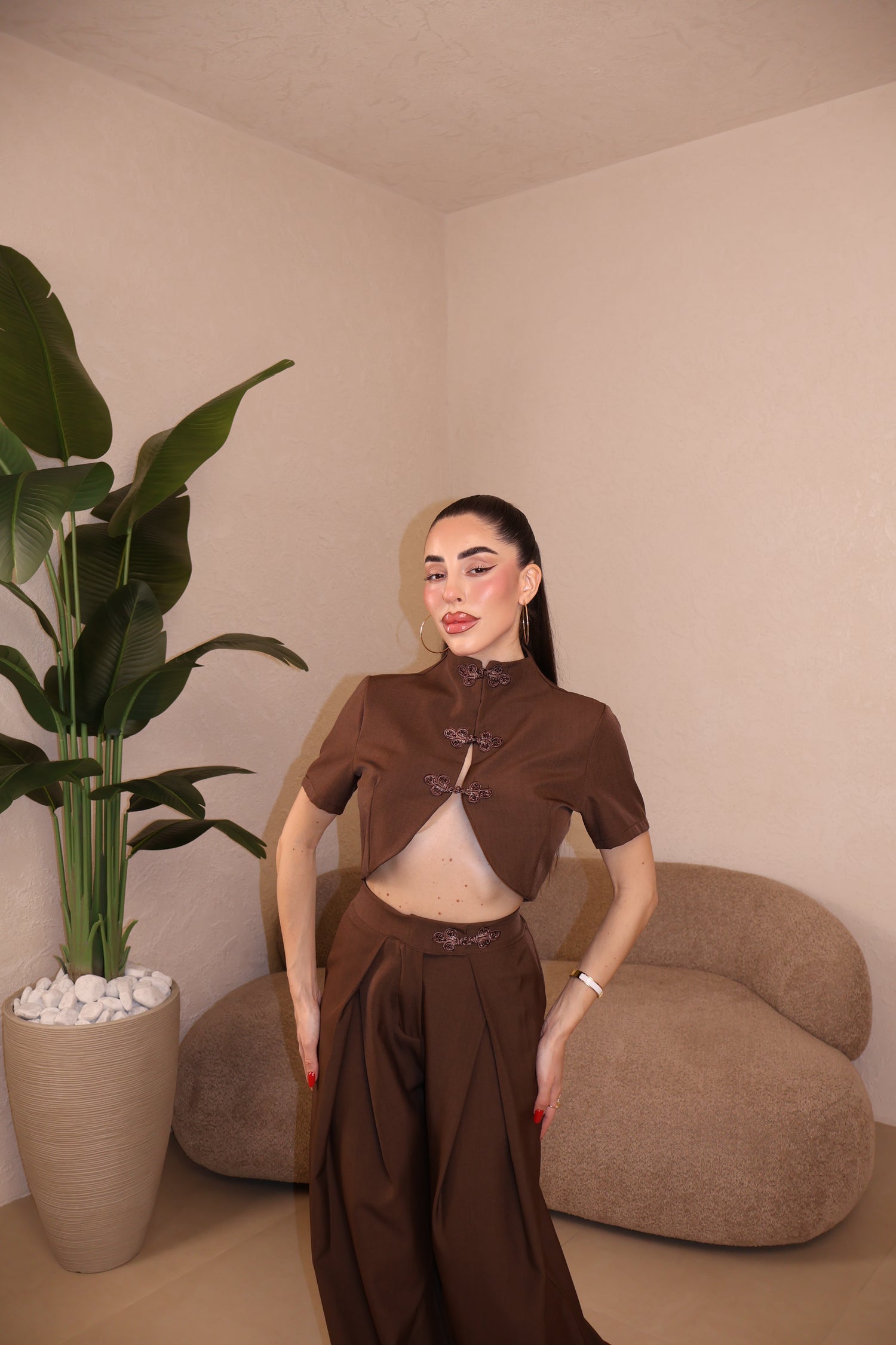 PRE-ORDER Tailleur Dayana choco