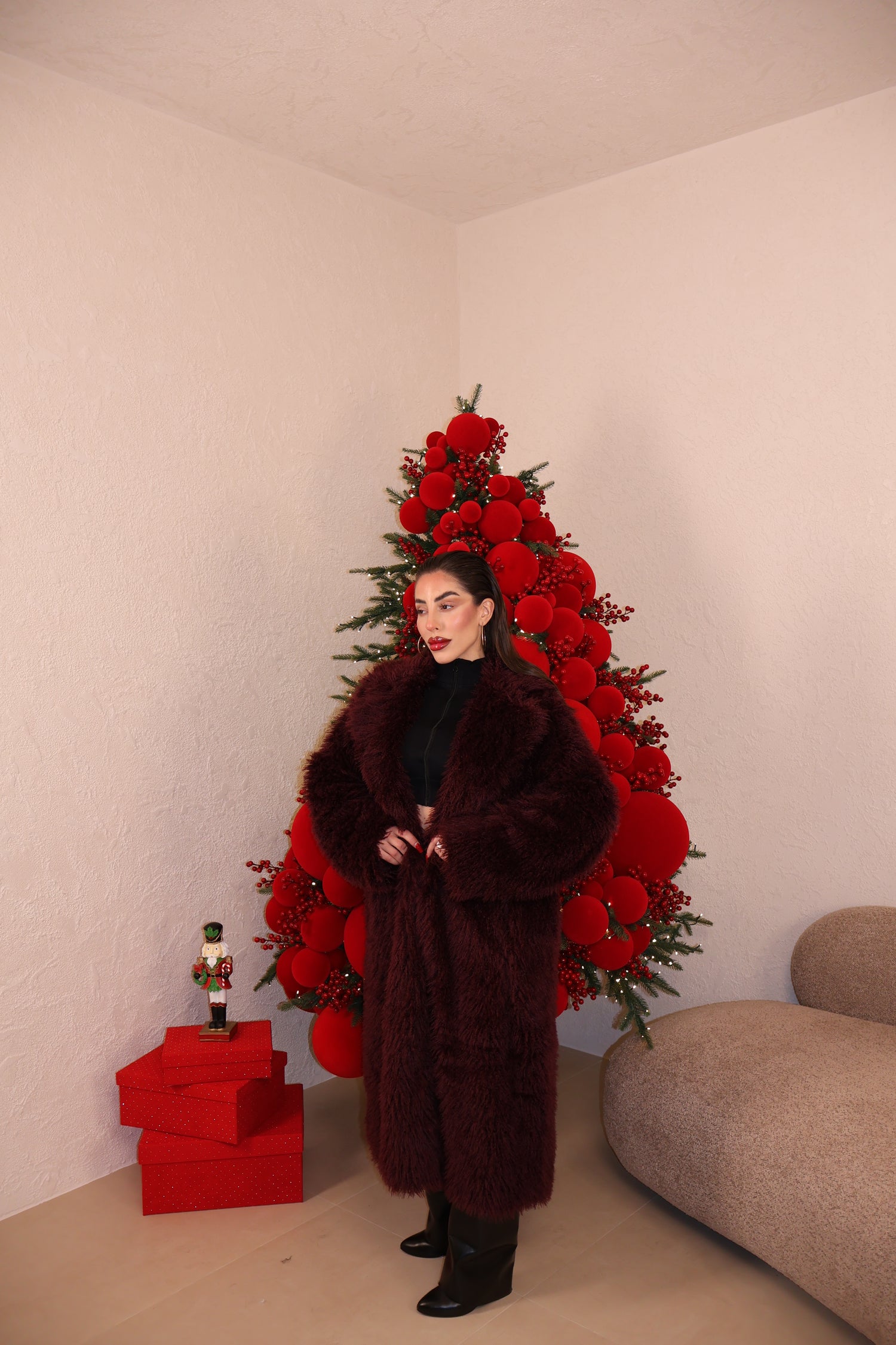 Pelliccia Alaska bordeaux