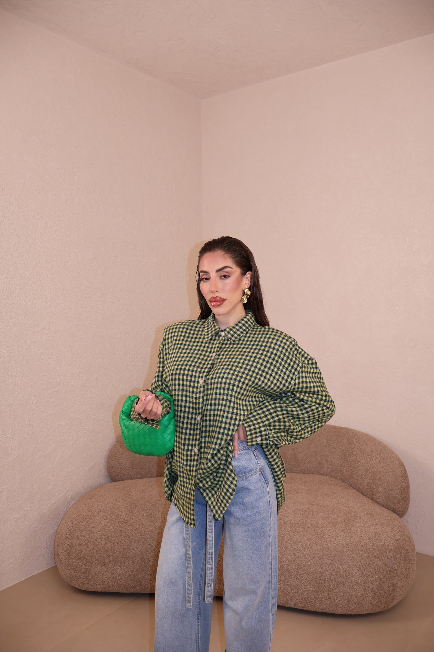 Camicia Flannel verde