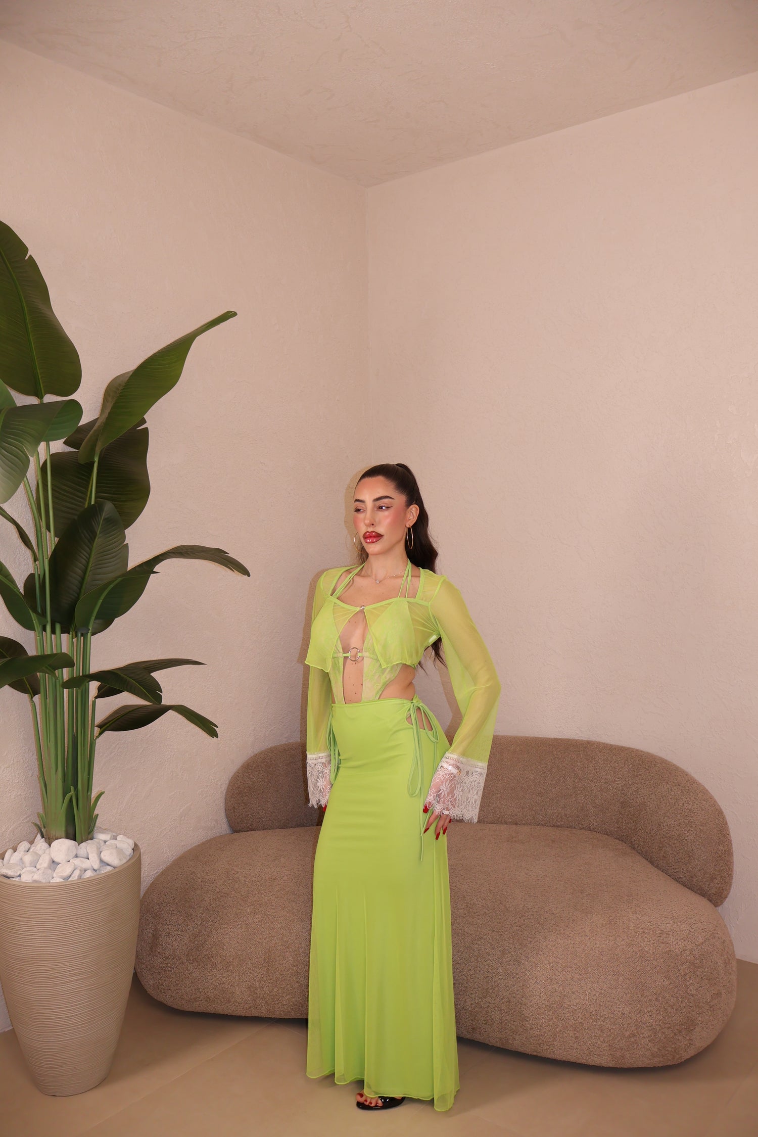 Co/Ord Set Velo lime