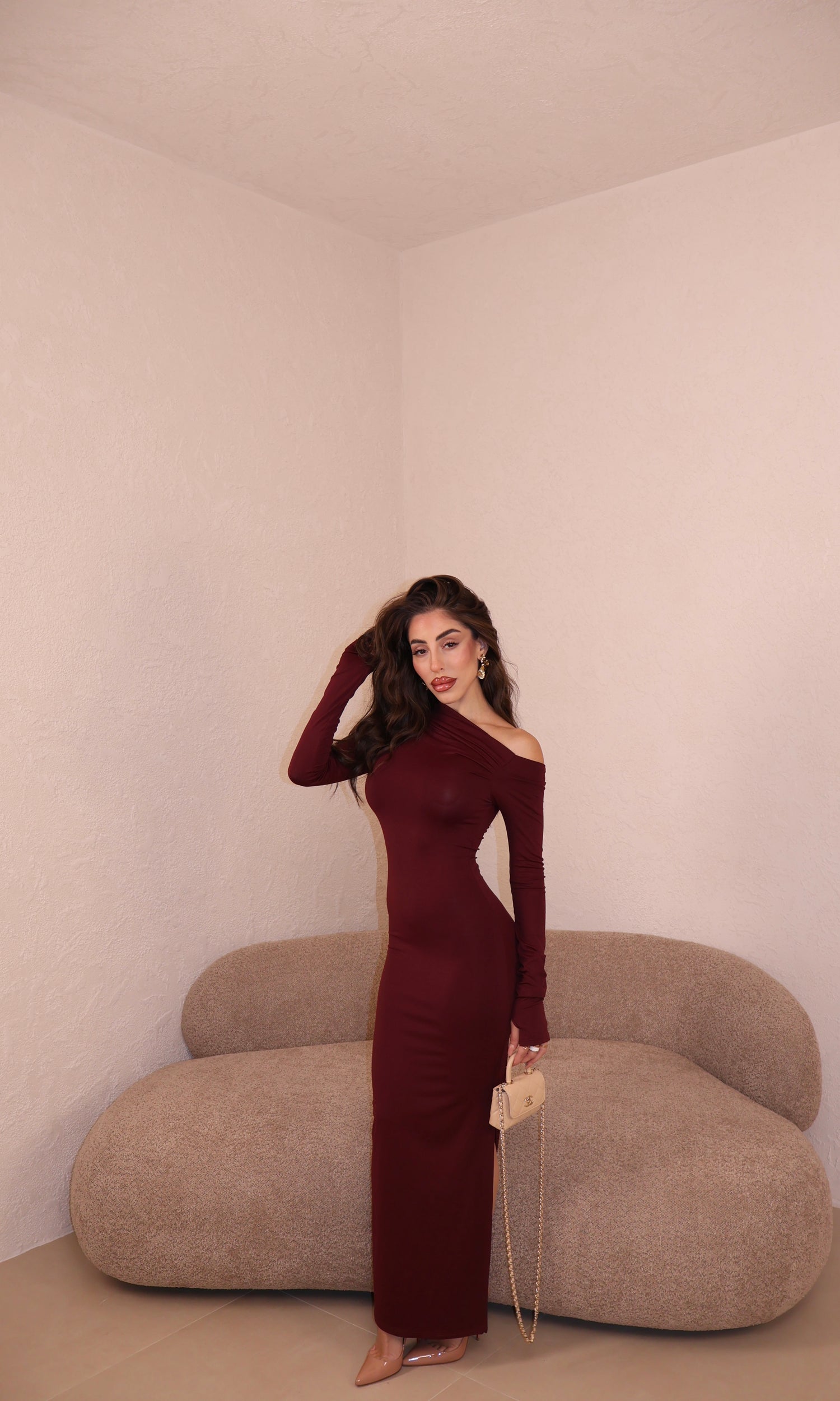 Abito Kim bordeaux