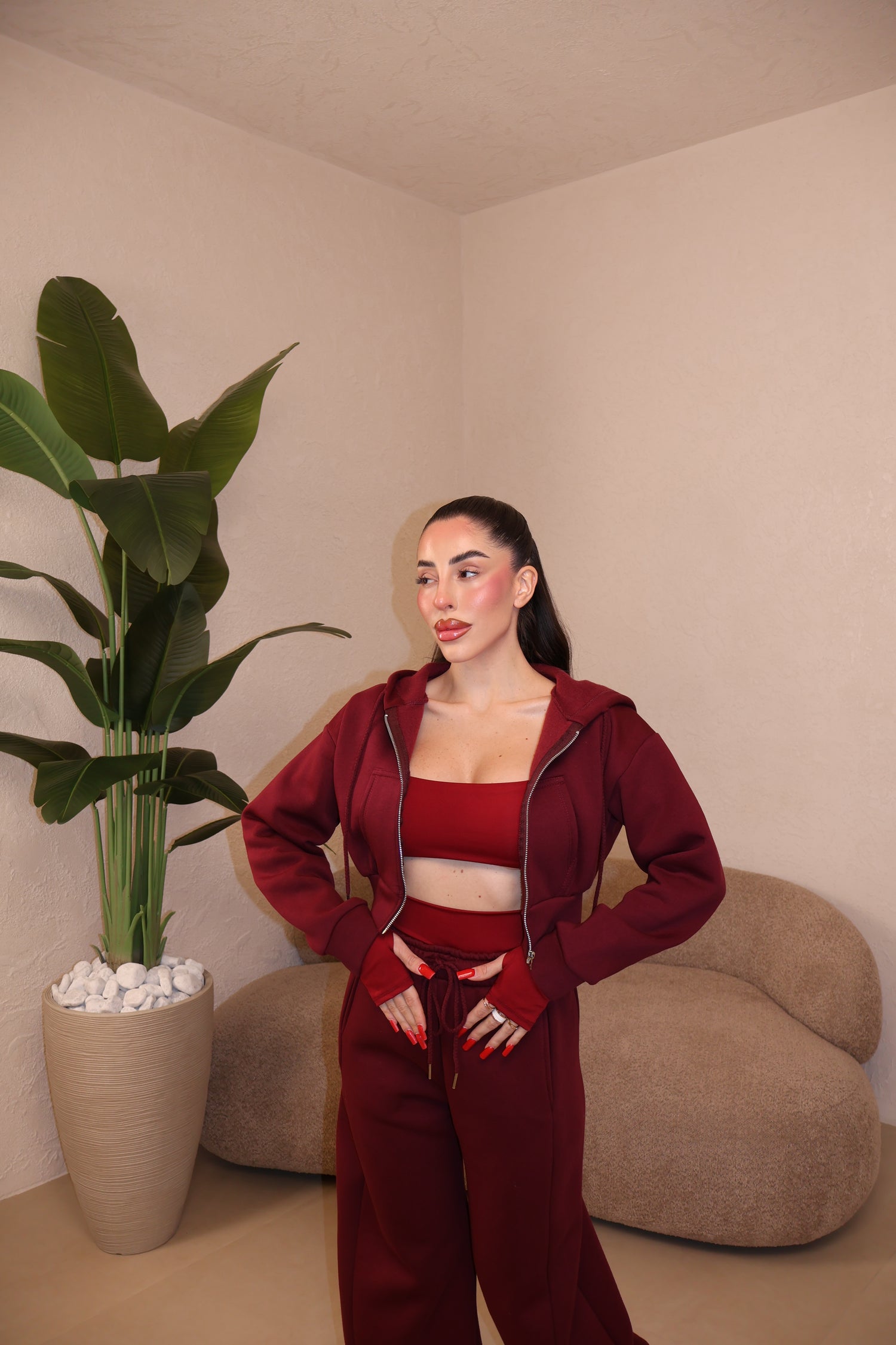 Co/Ord Tuta Skims bordeaux