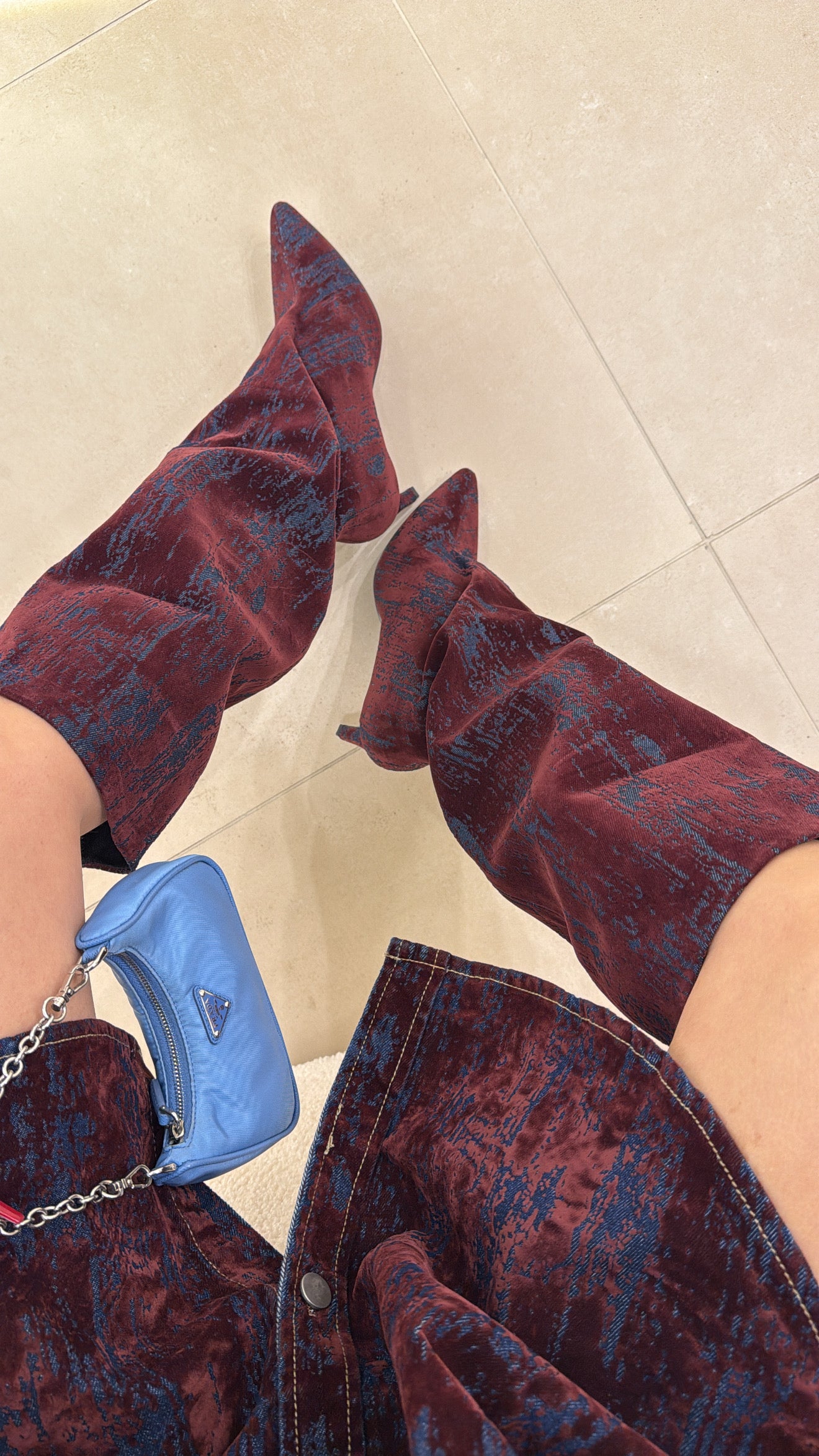 Stivali Chenille bordeaux