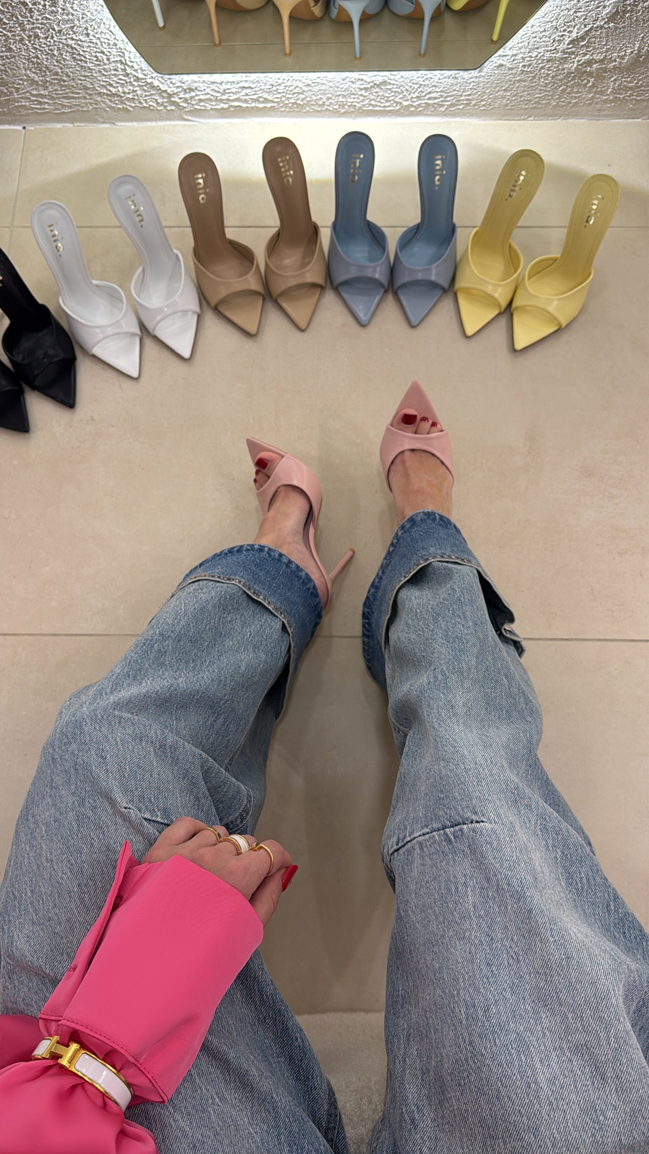 Mules Texas pink