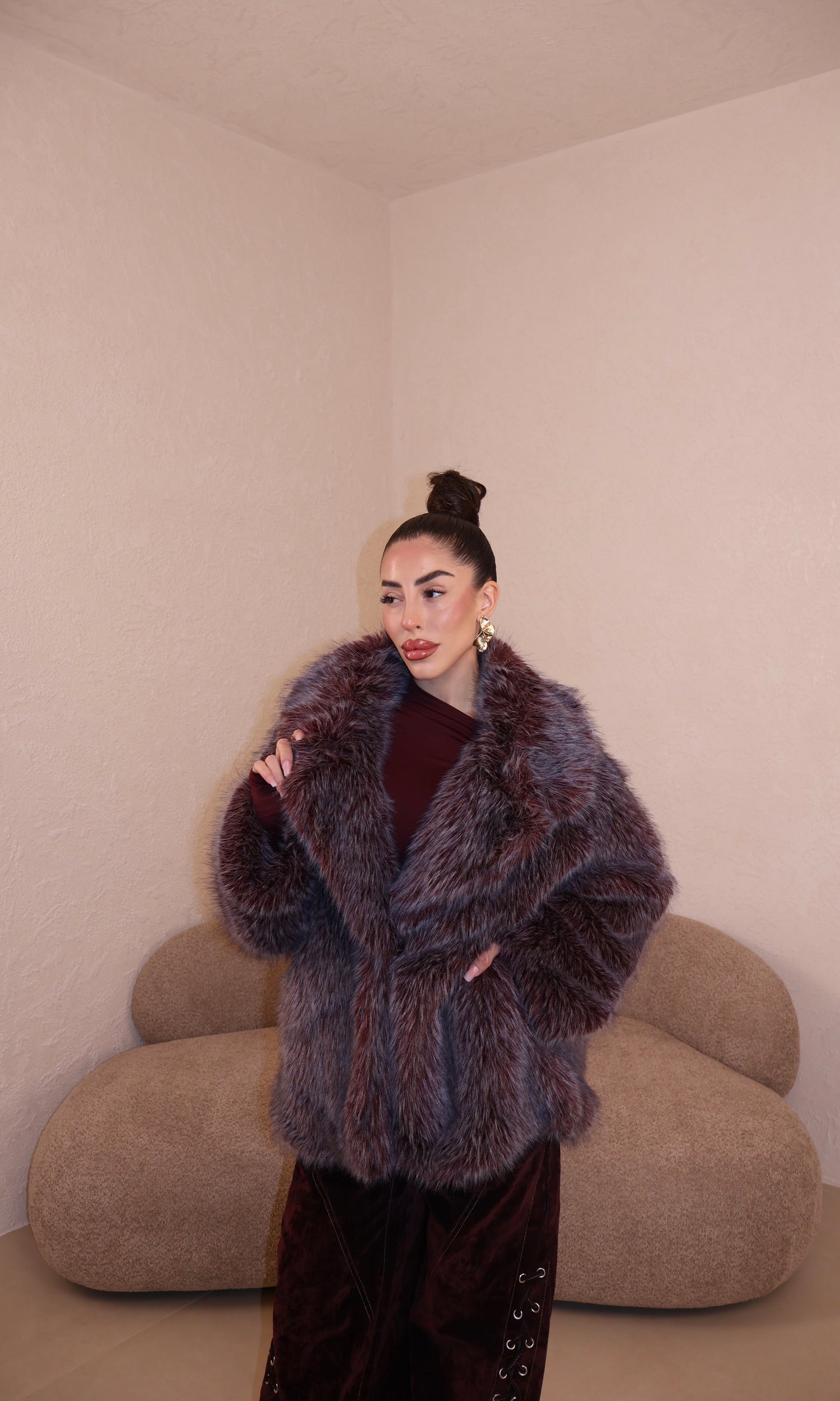 Pelliccia Mirabell bordeaux