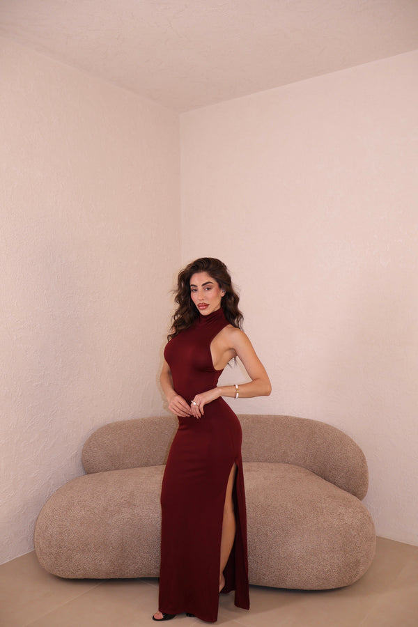 Abito Naomi bordeaux