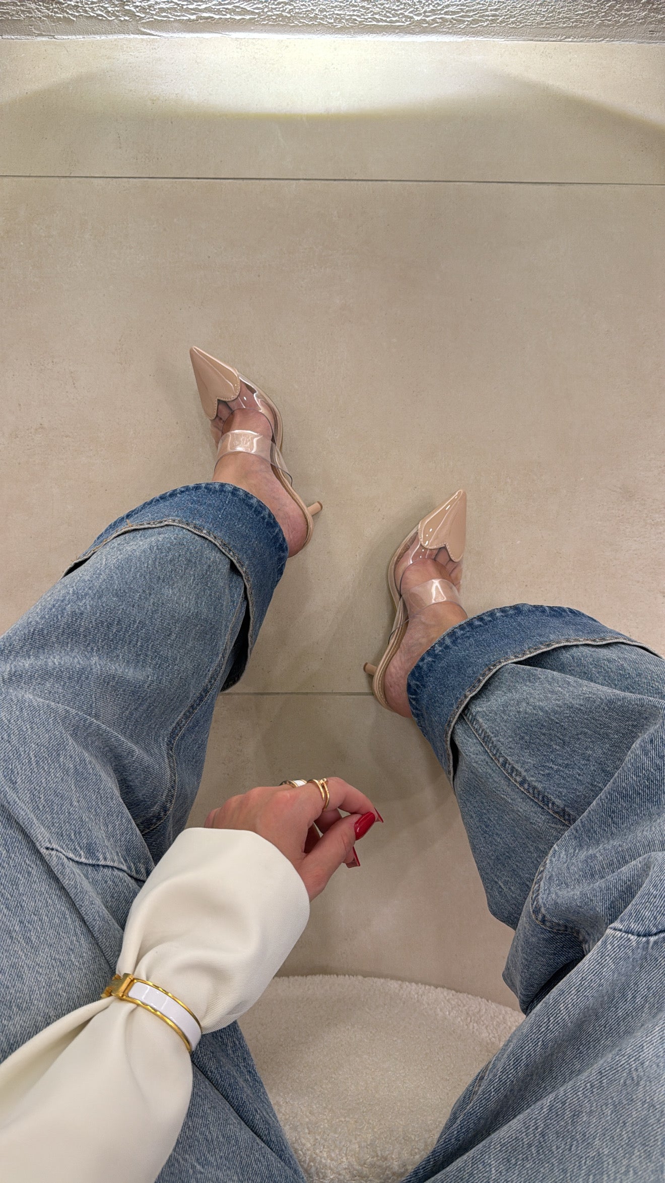 Mules Alaia cipria