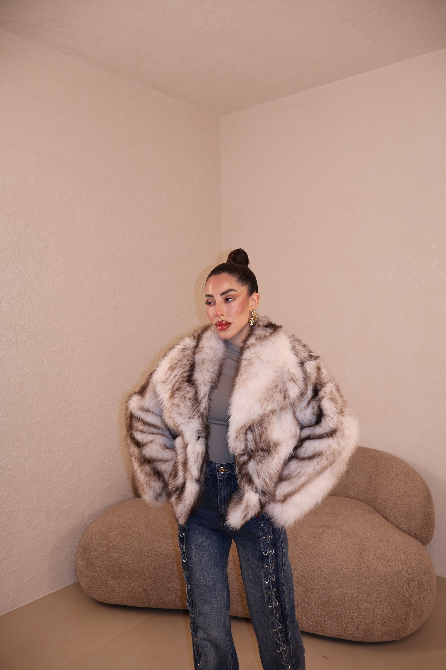 Pelliccia Moritz bianca