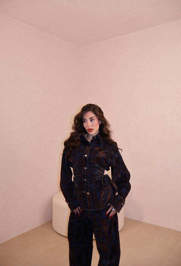 Camicia Chenille marrone