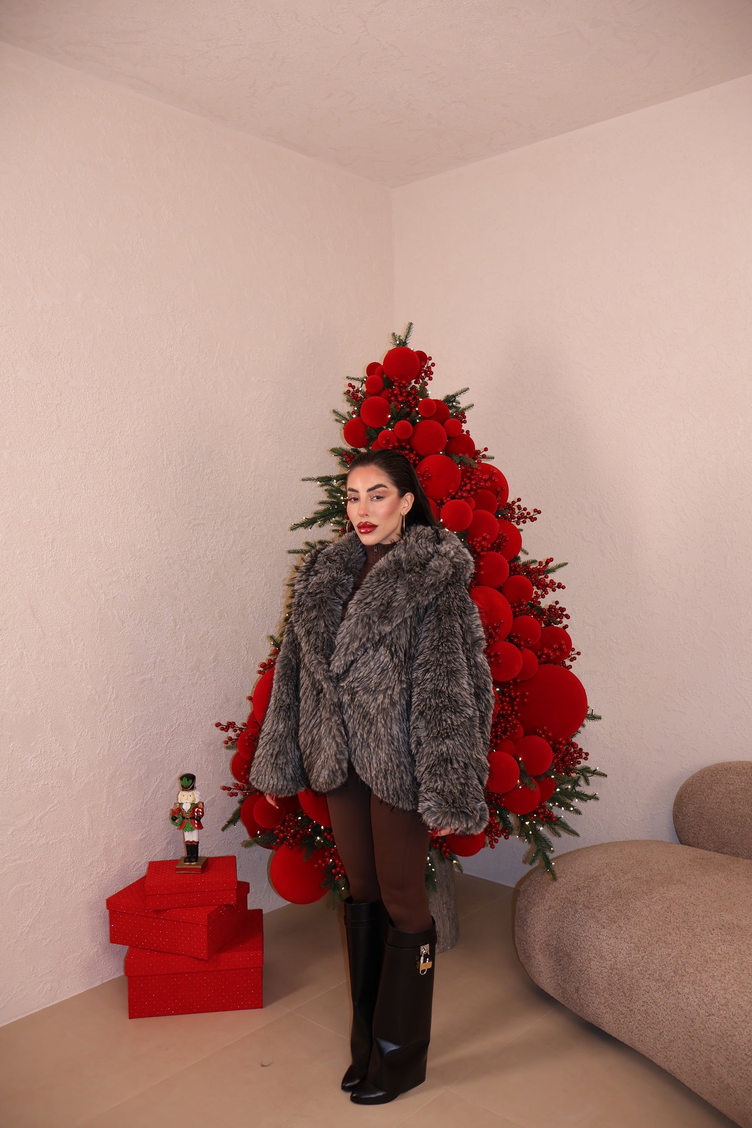 Pelliccia Courmayeur fango