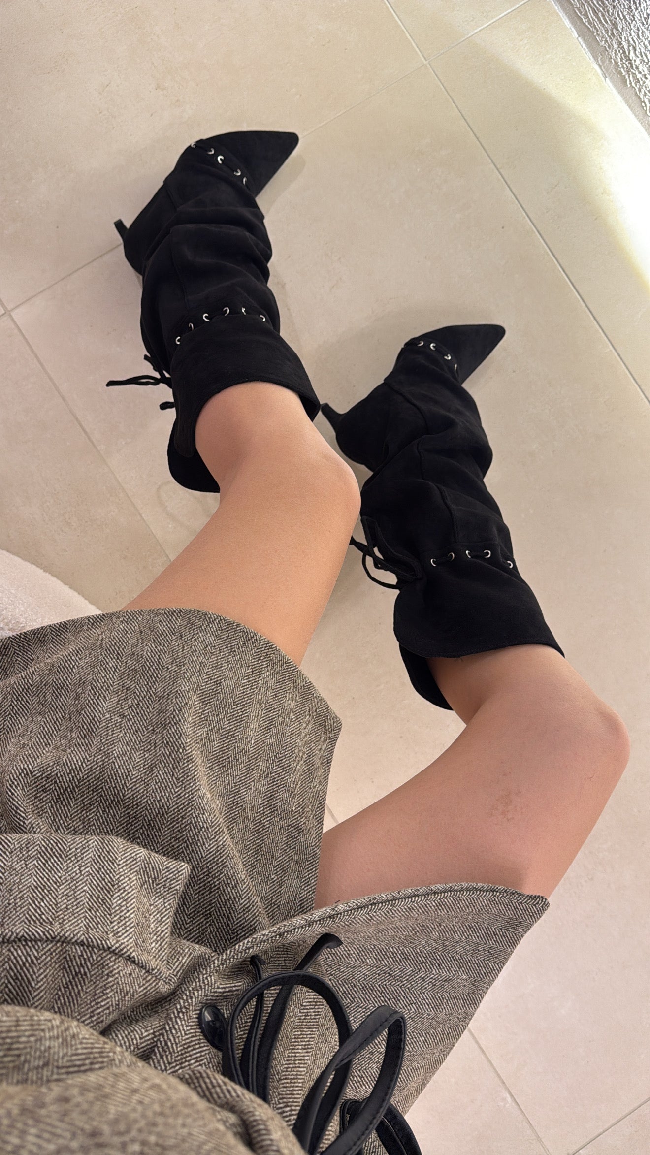 Stivali Kira Stringhe black