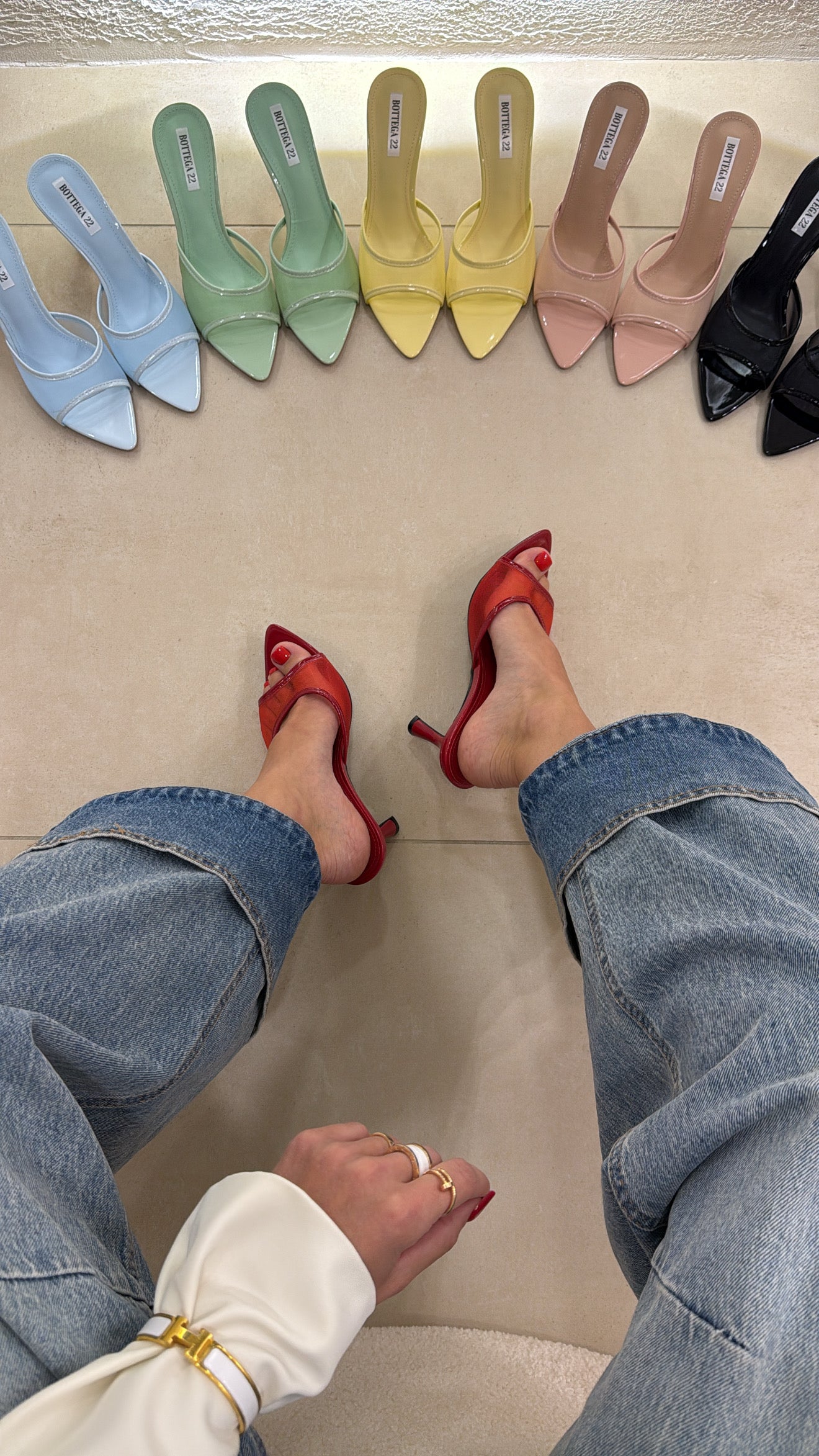 Mules Rete rouge