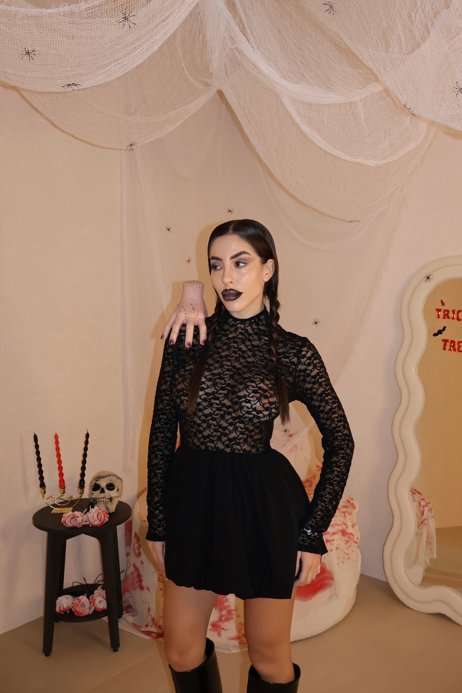 Abito Bella Pizzo nero