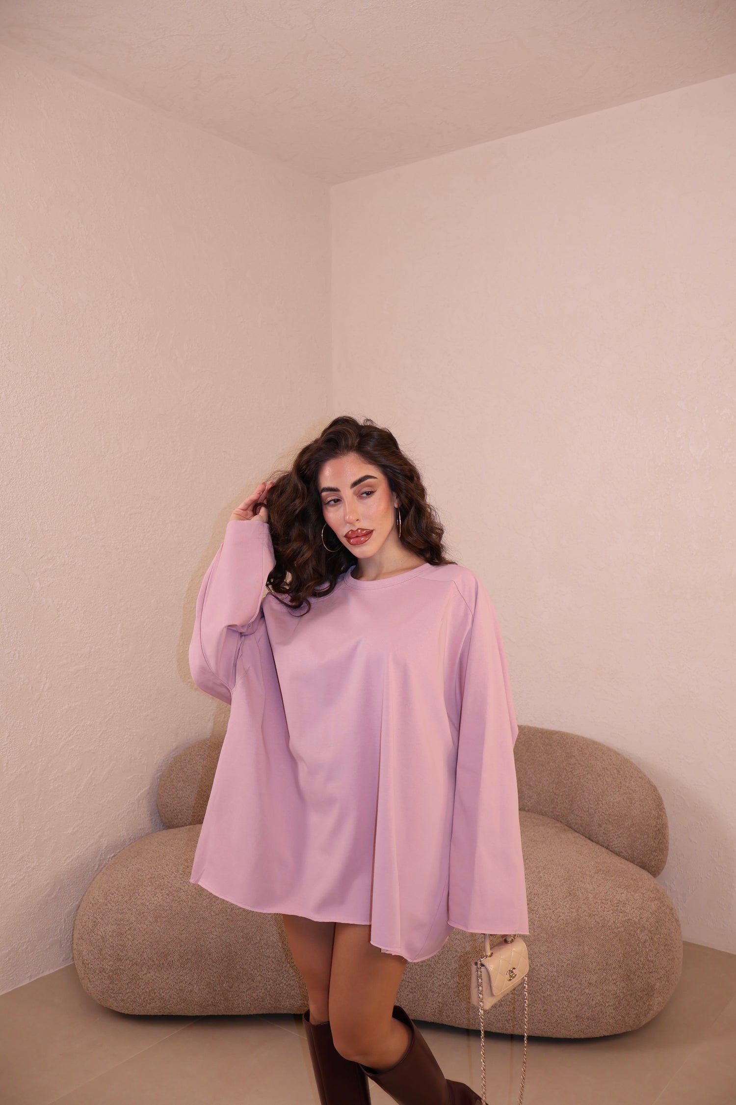 Maglia Over Size rosa