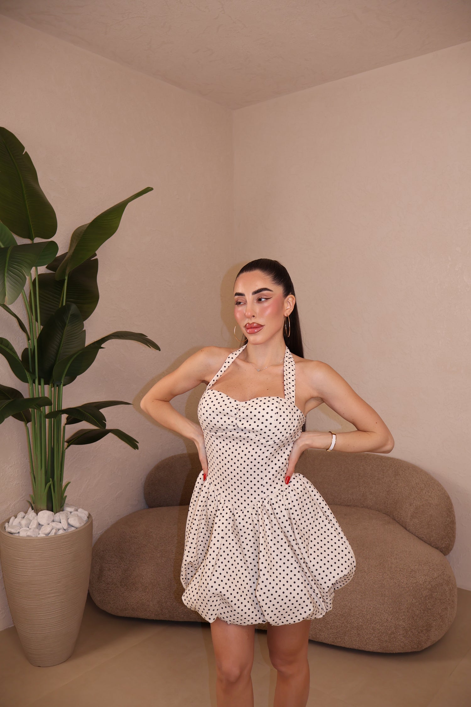 Abito Doll Pois white