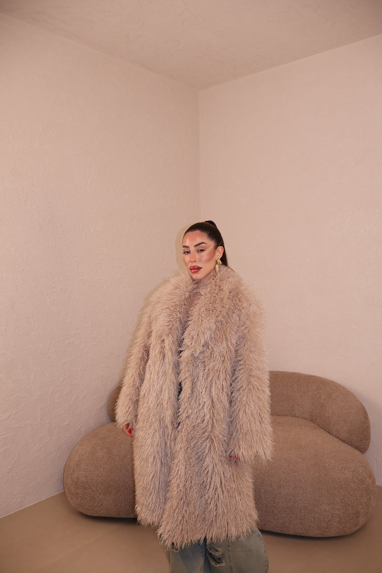 Pelliccia Mongolia lunga fango