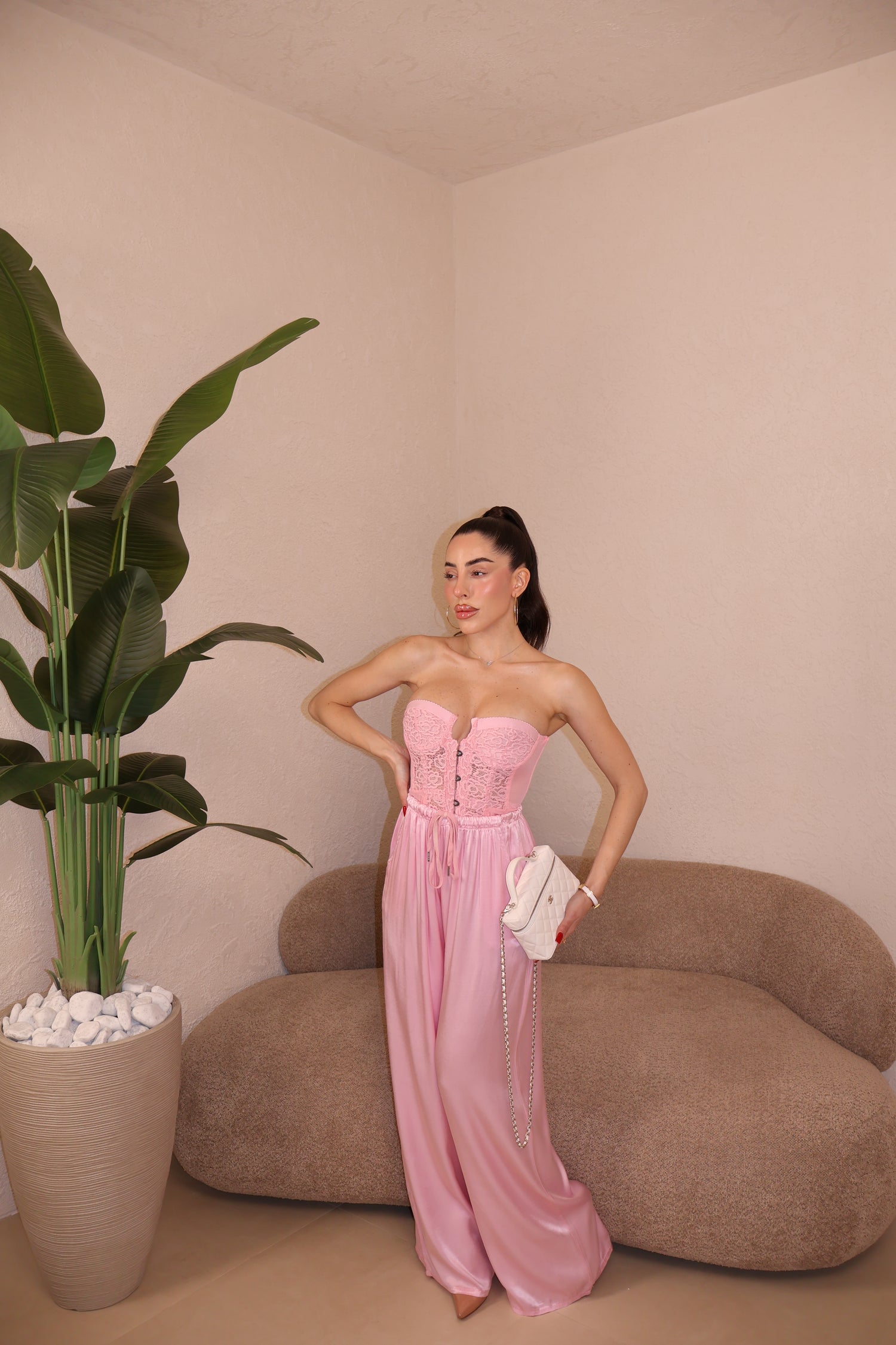 Pantaloni Soft pink