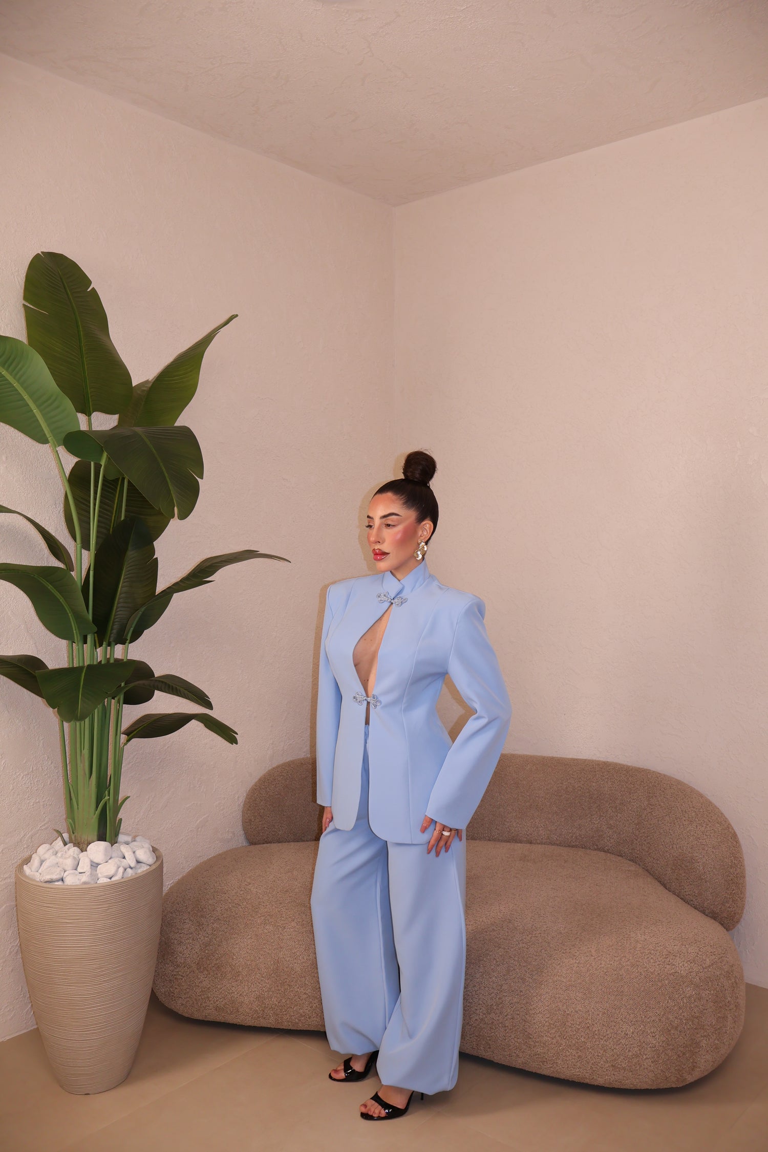 Tailleur Bali celeste