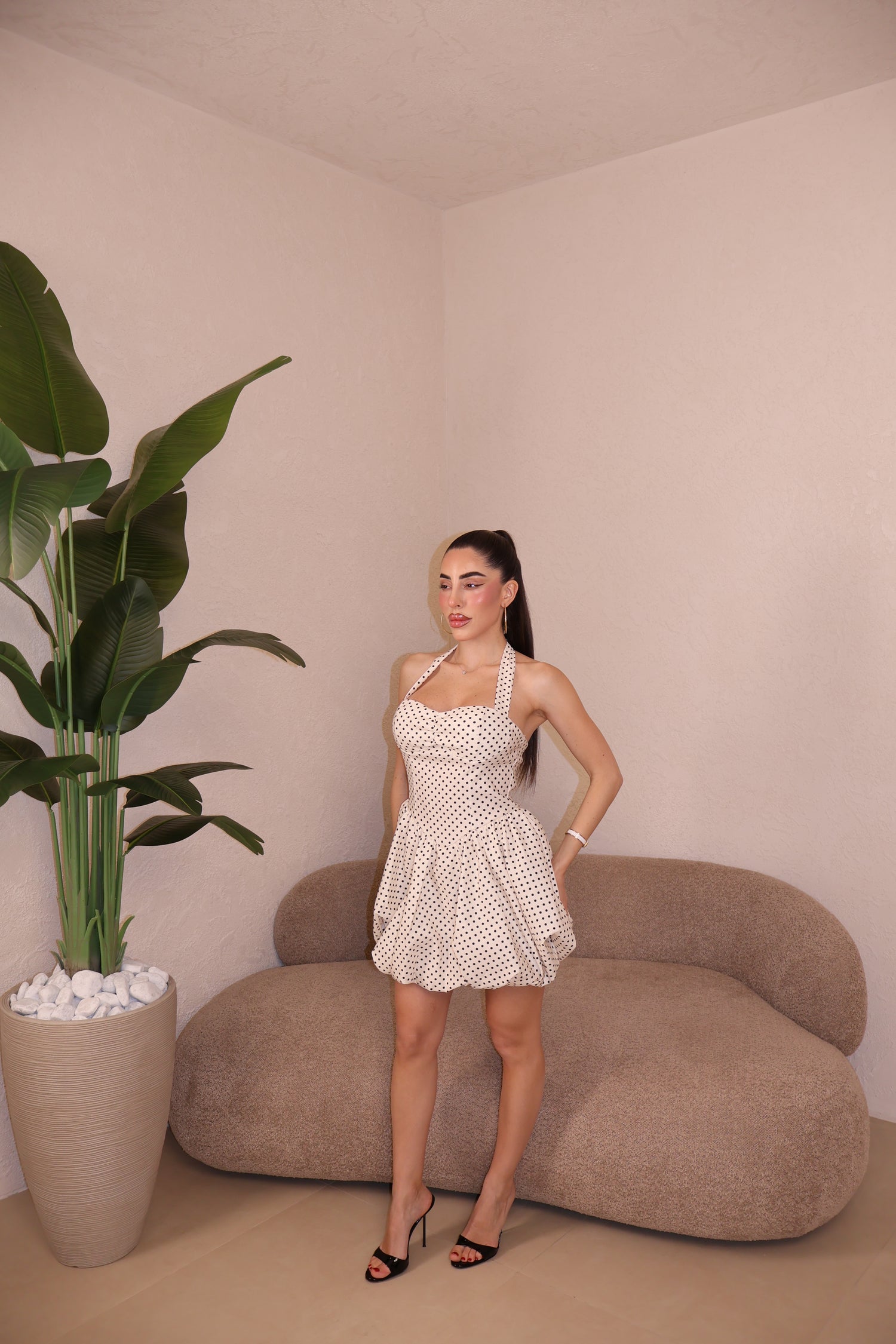 Abito Doll Pois white